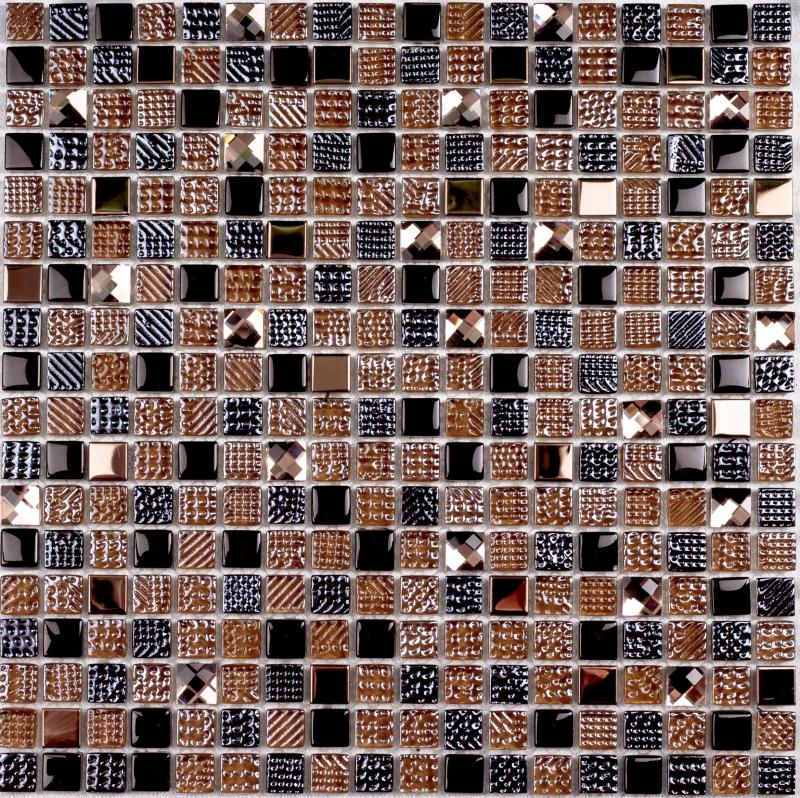 Мозаика Crystal brown (8x15x15) 30x30