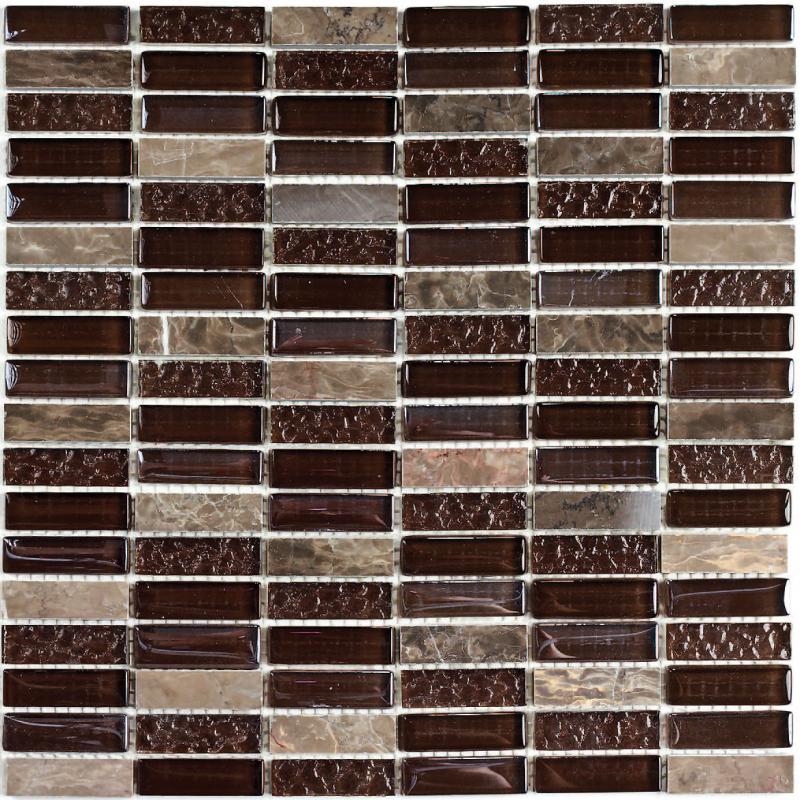 Мозаика Super Line brown (8x15x48) 30x30