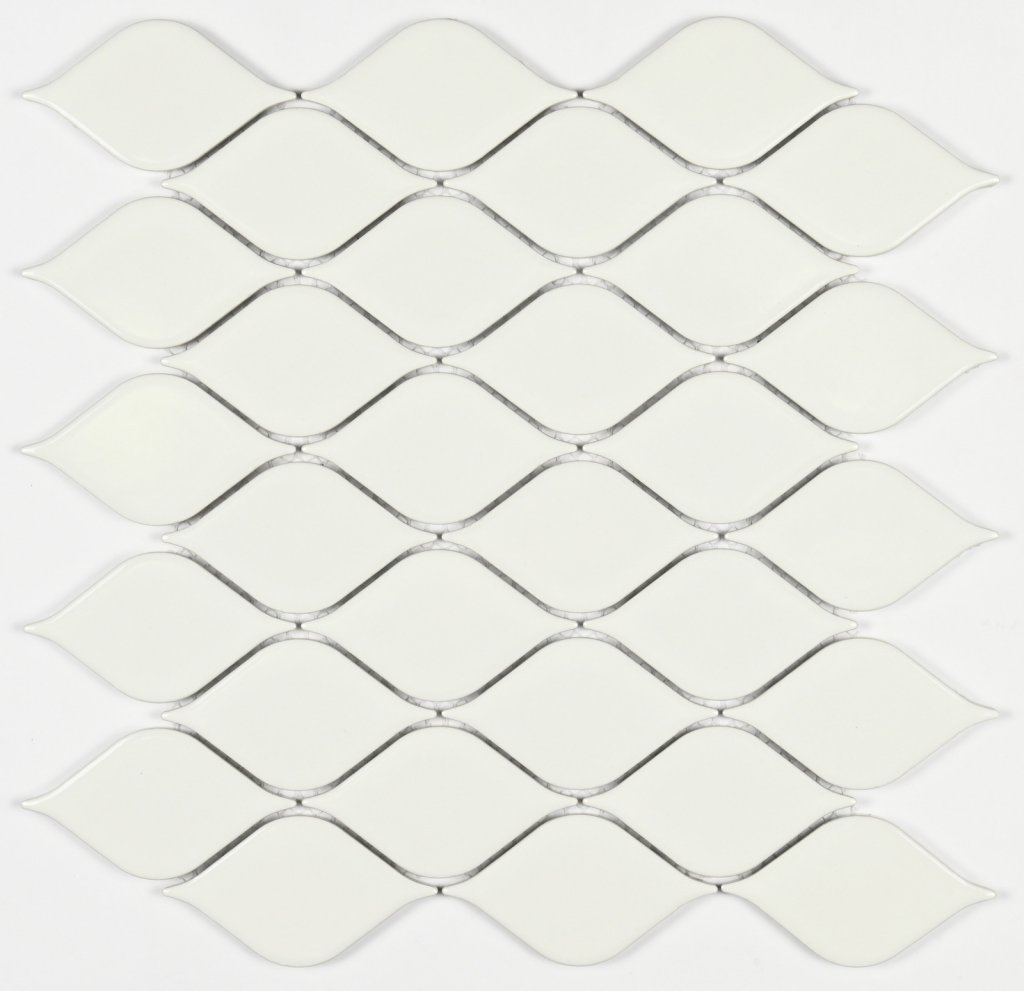 Мозаика Melany White glossy (48x86x6) 26,4x28