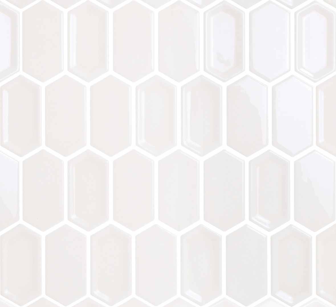 Мозаика Crayon White glos (38x76x8) 27,8x30,4x0,8