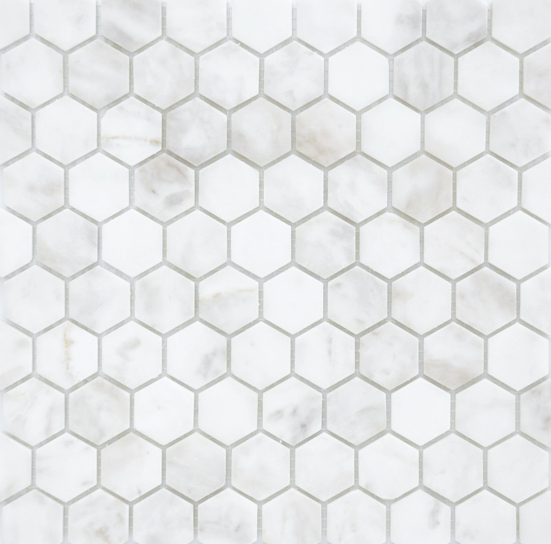 Мозаика Dolomiti bianco MAT hex (18x30x6) 28,5x30,5x0,6
