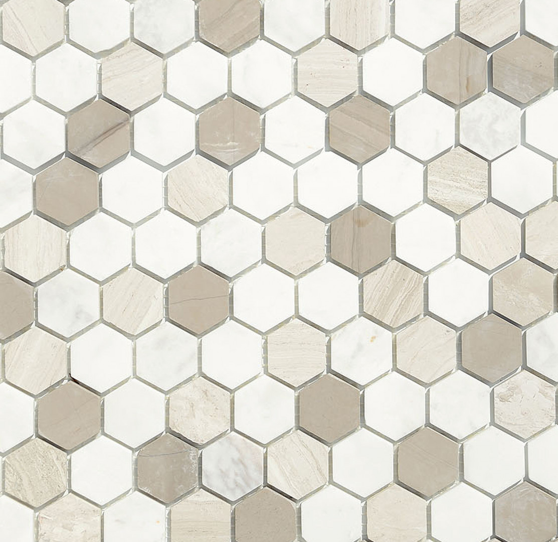Мозаика Pietra Mix 3 MAT hex (18x30x6) 28,5x30,5x0,6